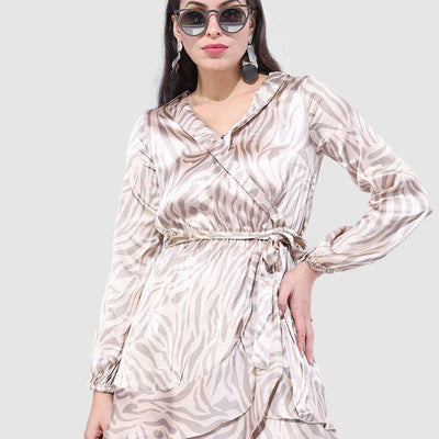 Women Zebra Printed Dress