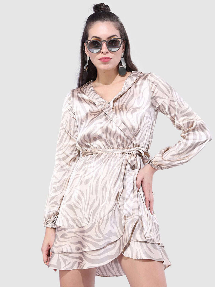 Women Zebra Printed Dress