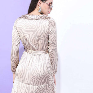 Women Zebra Printed Dress