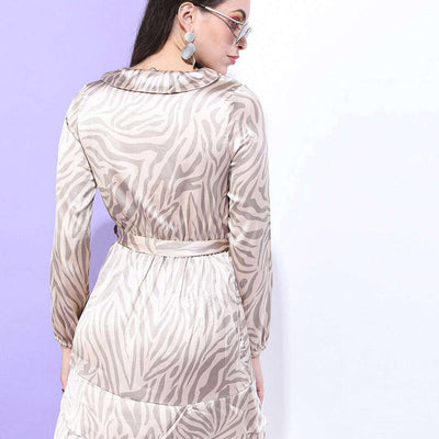 Women Zebra Printed Dress
