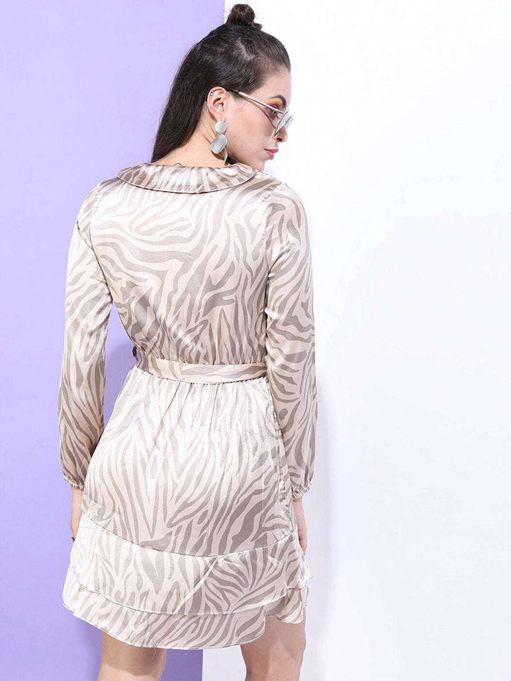 Women Zebra Printed Dress