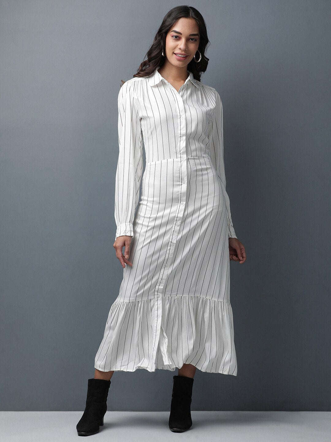 Women Striped Maxi Dress