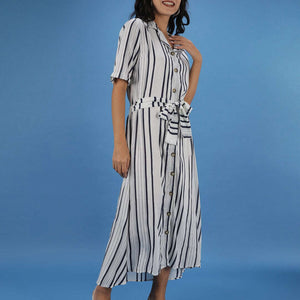 Women Striped Sheath Dress