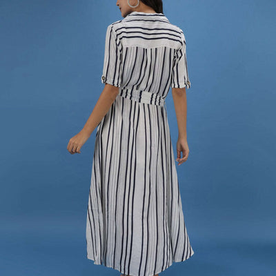 Women Striped Sheath Dress