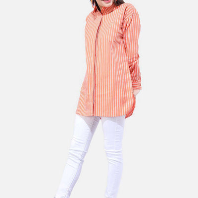 Women Striped Oversized Shirt