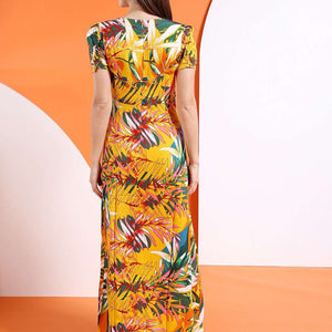 Women Waist Cut Out Long Dress