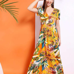 Women Waist Cut Out Long Dress
