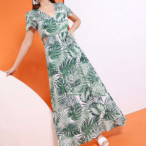 Women Waist Cut Out Long Dress