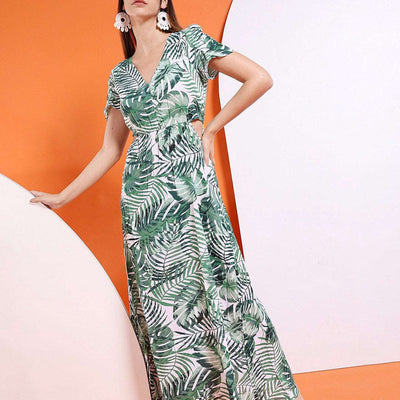 Women Waist Cut Out Long Dress