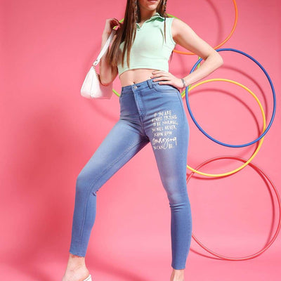 Women Streetwear Skinny Fit Jeans