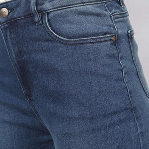 Women Wide Leg Jeans With Tie N Dye Detail