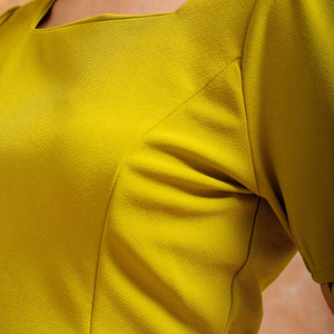 Women's Green Fitted Textured Crop Top