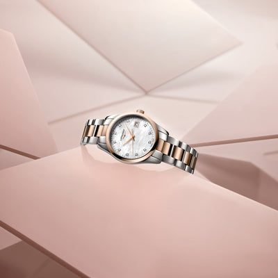 Longines Conquest Classic White Mother-Of-Pearl Dial Women 34mm