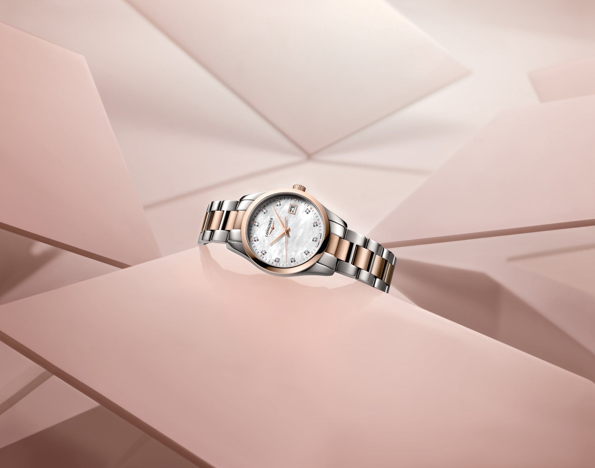 Longines Conquest Classic White Mother-Of-Pearl Dial Women 34mm