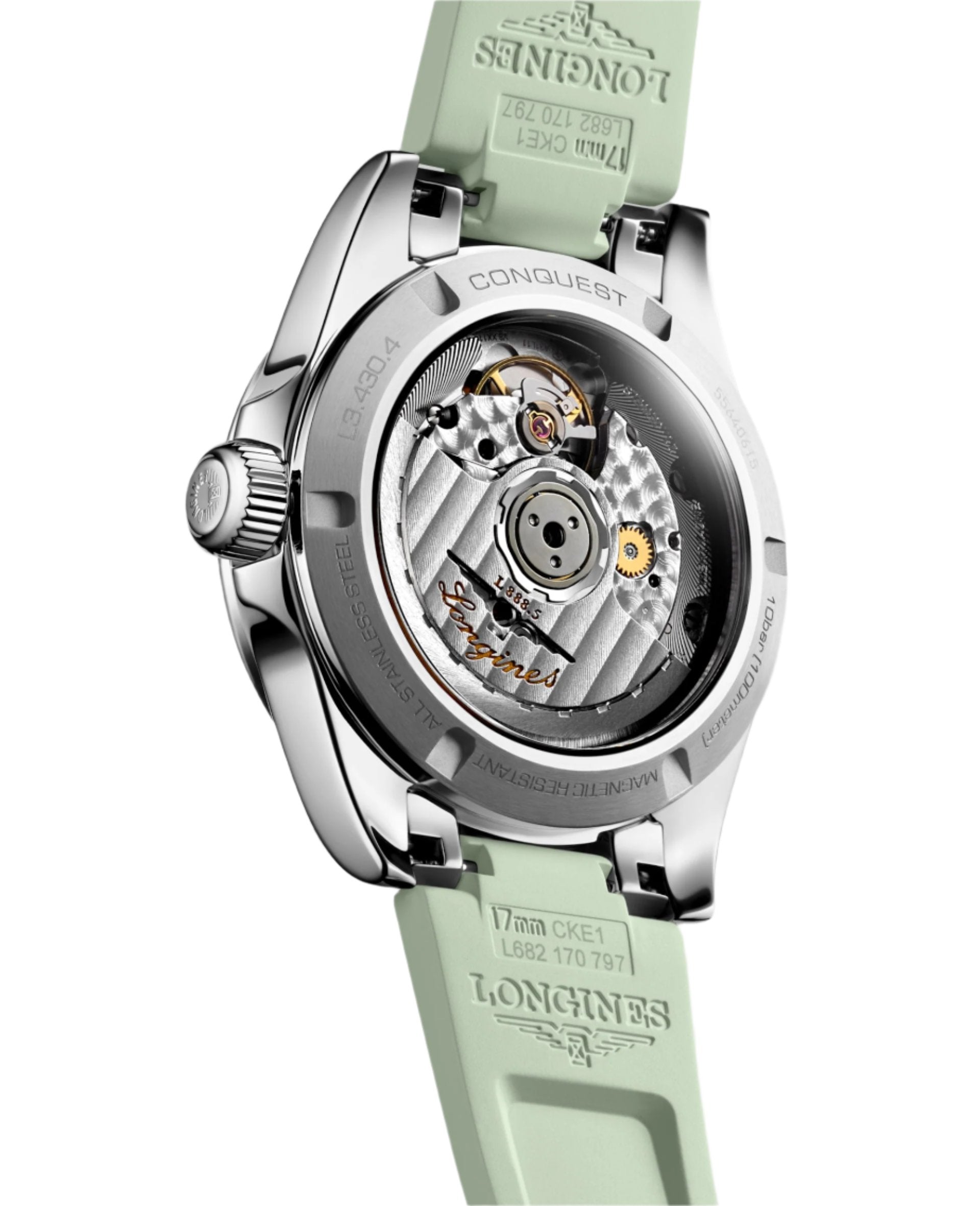 Longines Conquest Sunray Green Dial Men 34mm
