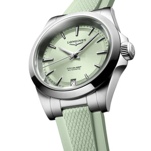 Longines Conquest Sunray Green Dial Men 34mm