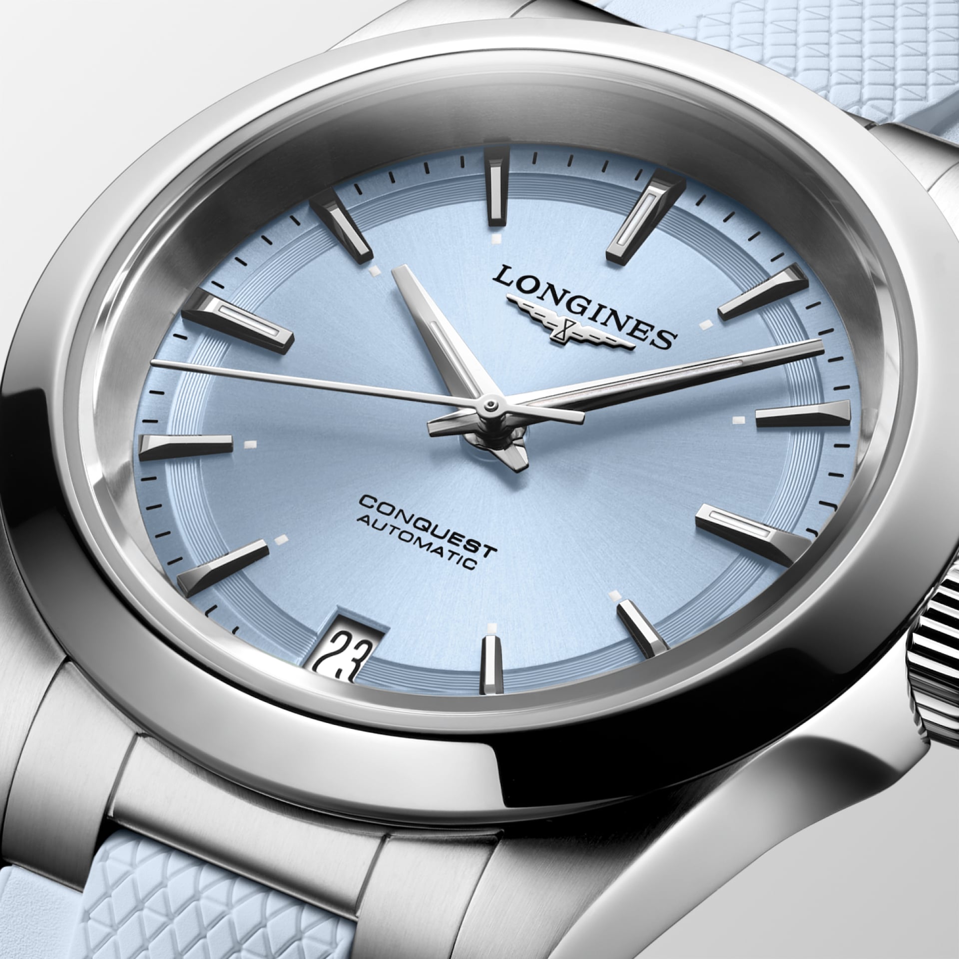 Longines Conquest Sunray Blue Dial Men 34mm