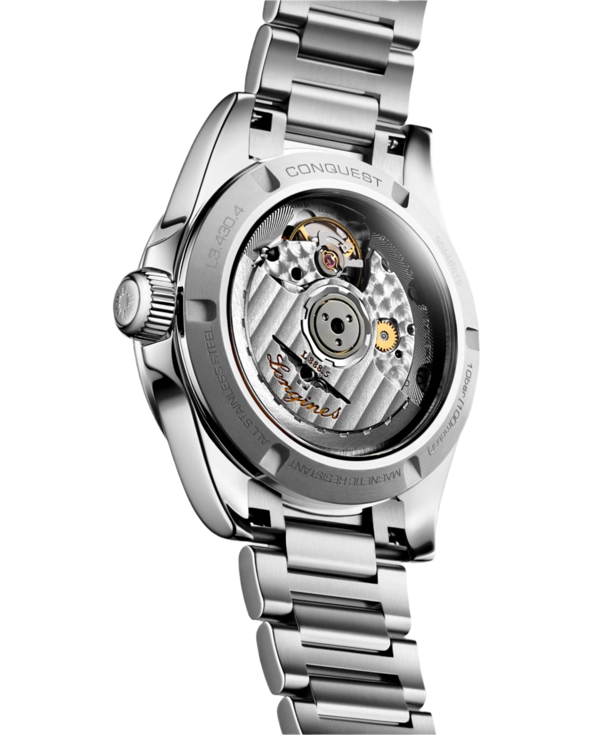 Longines Conquest Sunray Pink Dial Men 34mm