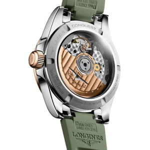 Longines Conquest Sunray Green Dial Men 34mm