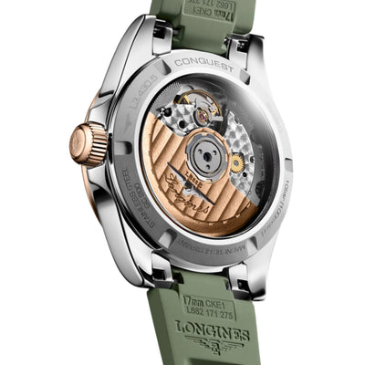 Longines Conquest Sunray Green Dial Men 34mm