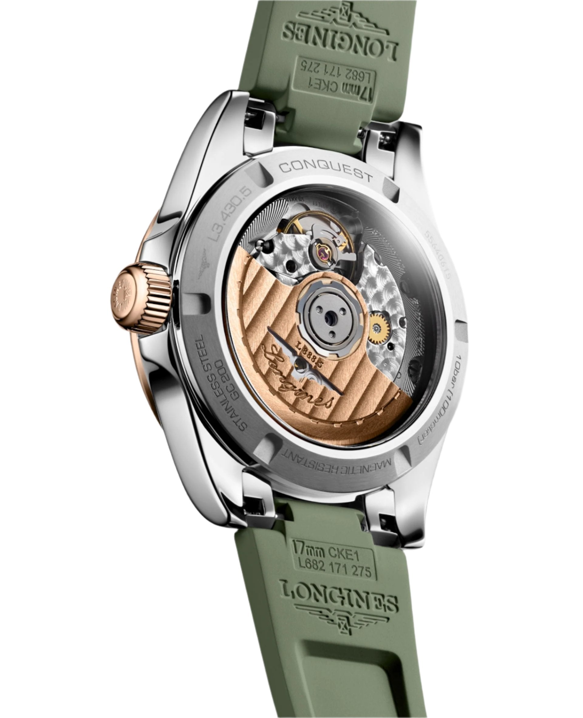 Longines Conquest Sunray Green Dial Men 34mm