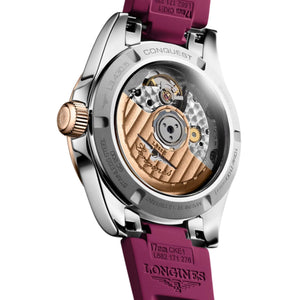 Longines Conquest Sunray Purple Dial Men 34mm