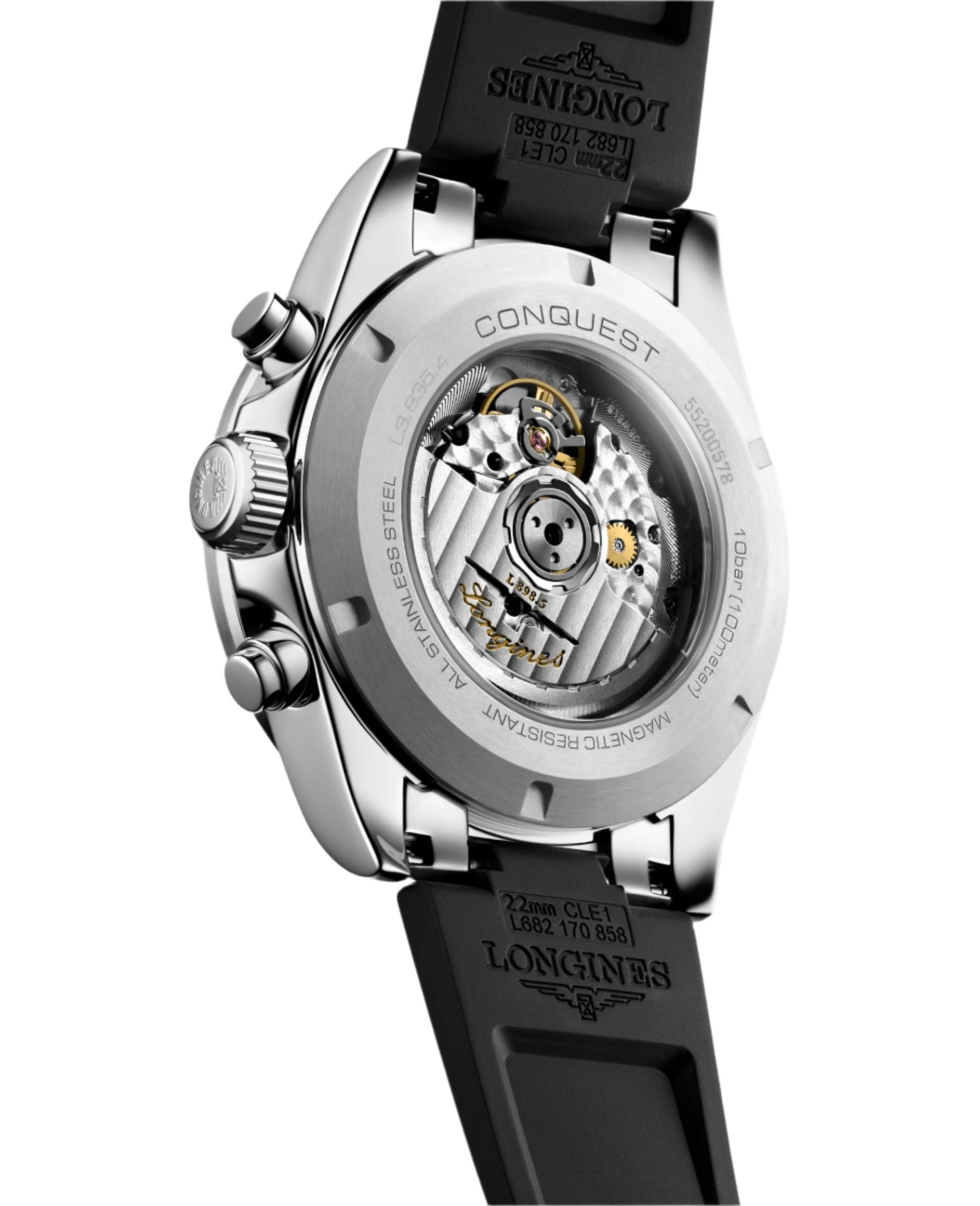 Longines Conquest Chronograph Sunray Brown & Black Dial Men 42mm
