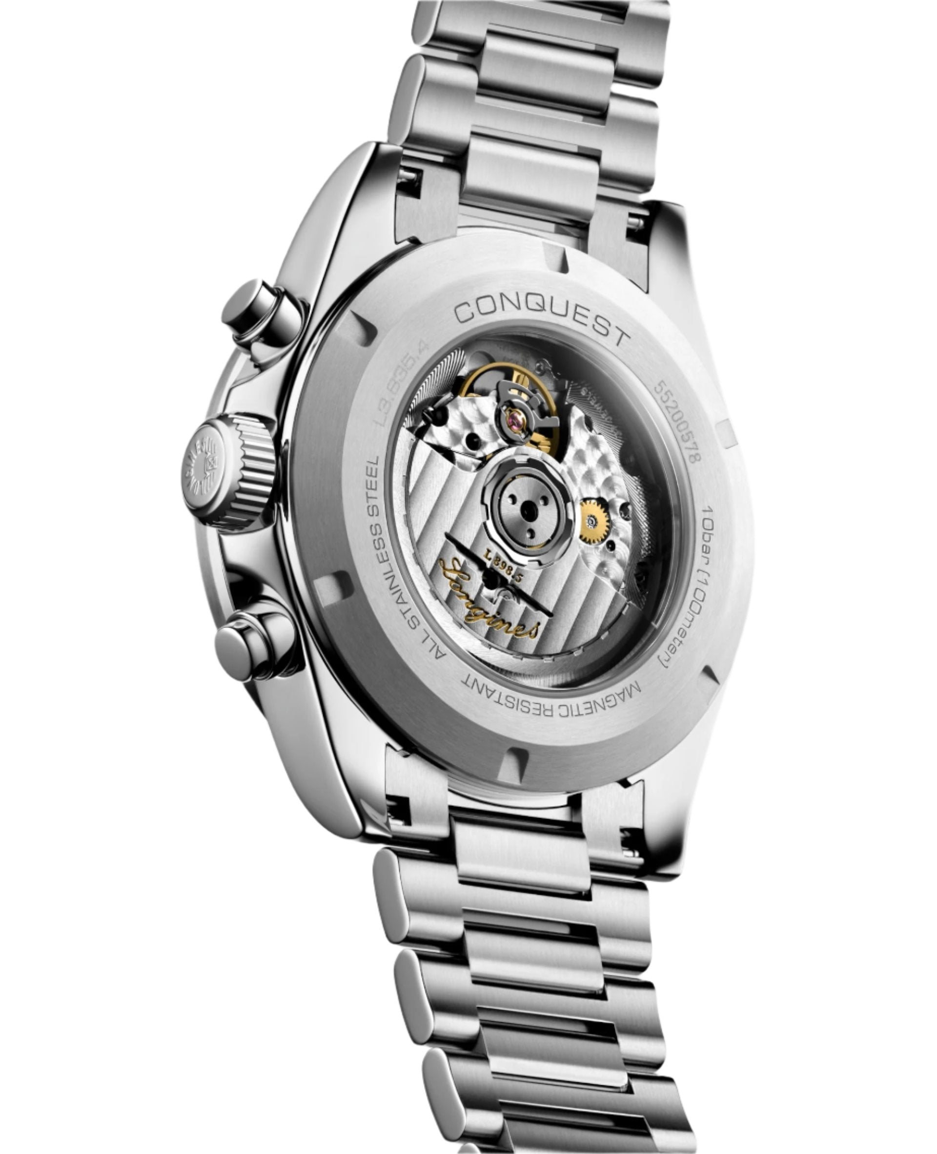 Longines Conquest Chronograph Silver Matt & Blue Dial Men 42mm