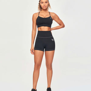 Contrast Stitching Shorts - Black