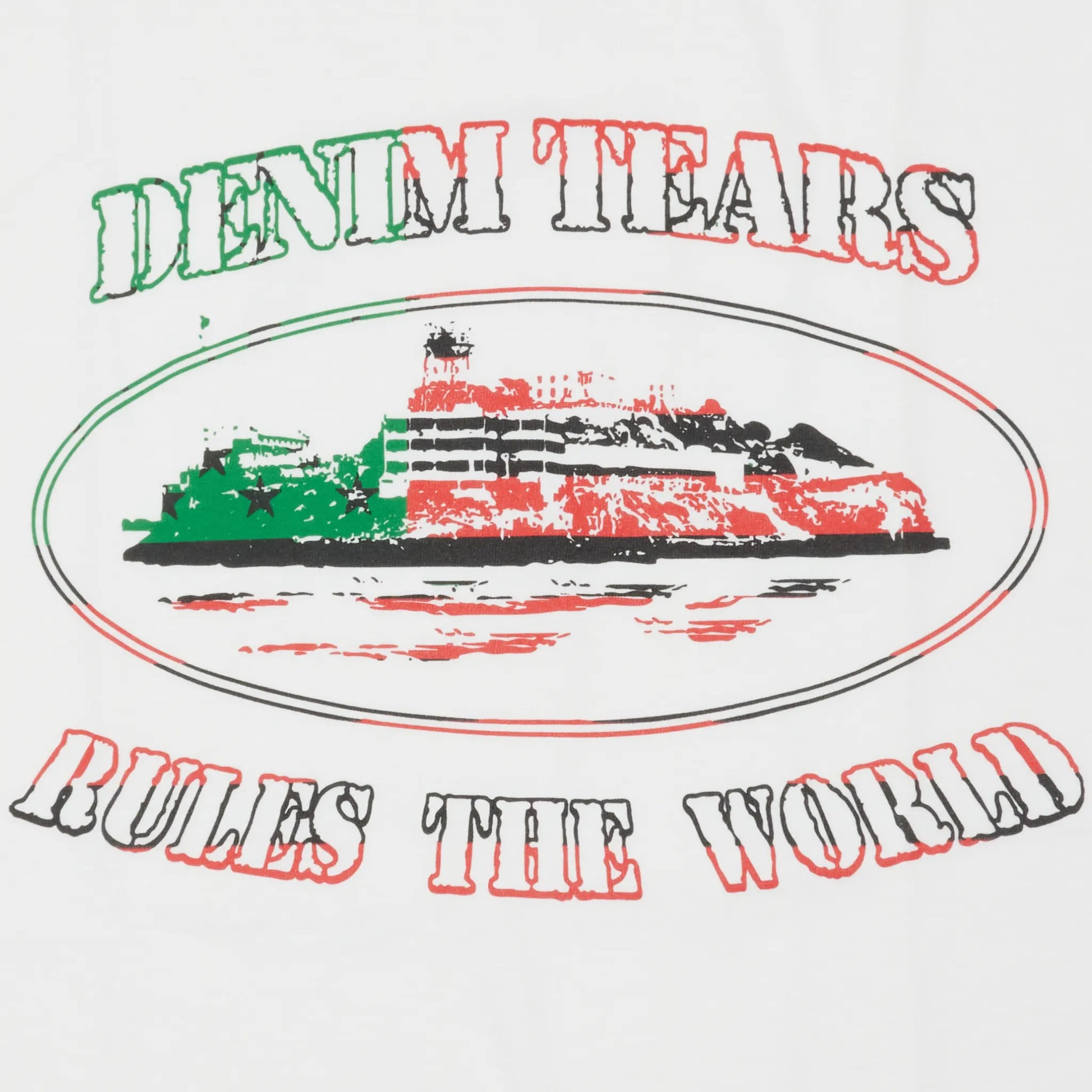 Corteiz x Denim Cortears OG Alcatraz White T Shirt