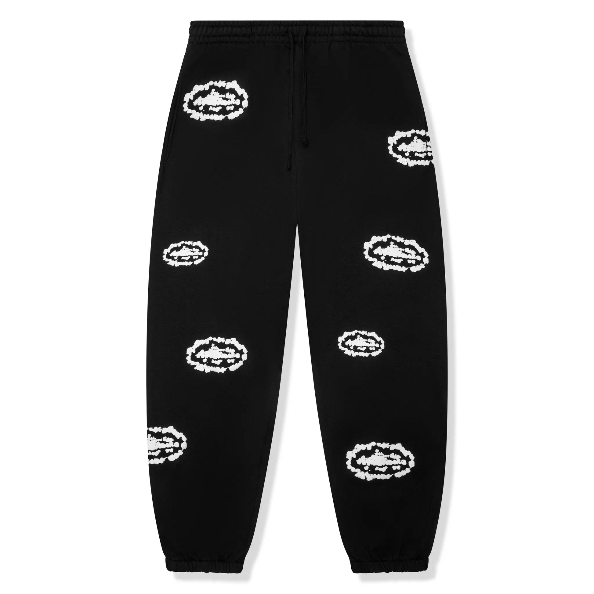 Corteiz x Denim Tears Island Wreath Black Sweatpants