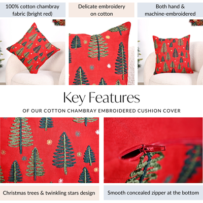 Tis The Season Festive Couch Cushion Cover 40x40cm