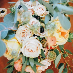 Blush and Apricot Rustic Autumn Wedding