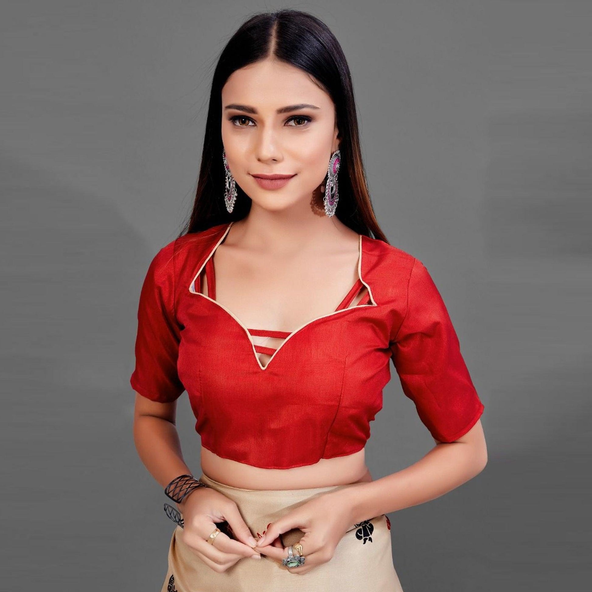 Cream Casual Manipuri Silk Saree With Unstitched Blouse