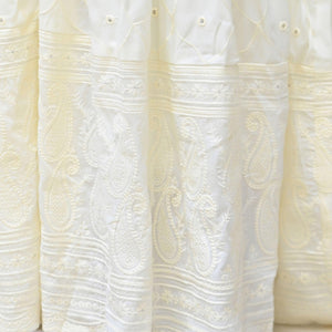 Cream Chikankari Embroidered Georgette Gown