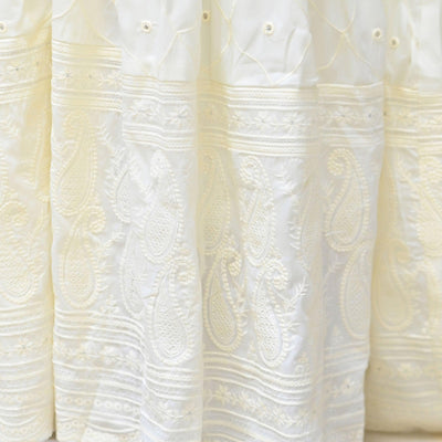 Cream Chikankari Embroidered Georgette Gown