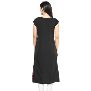 Cream Colored Casual Floral Print Kurti