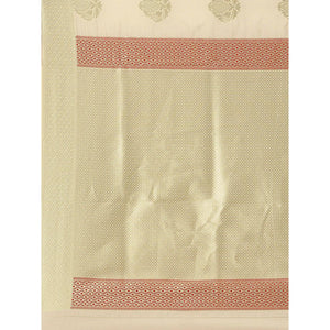 Cream Festive Wear Woven Kanjivaram Silk Saree