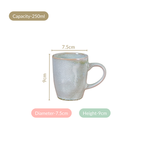 Set Of 6 Sera Light Green Ceramic Coffee Mug 250ml