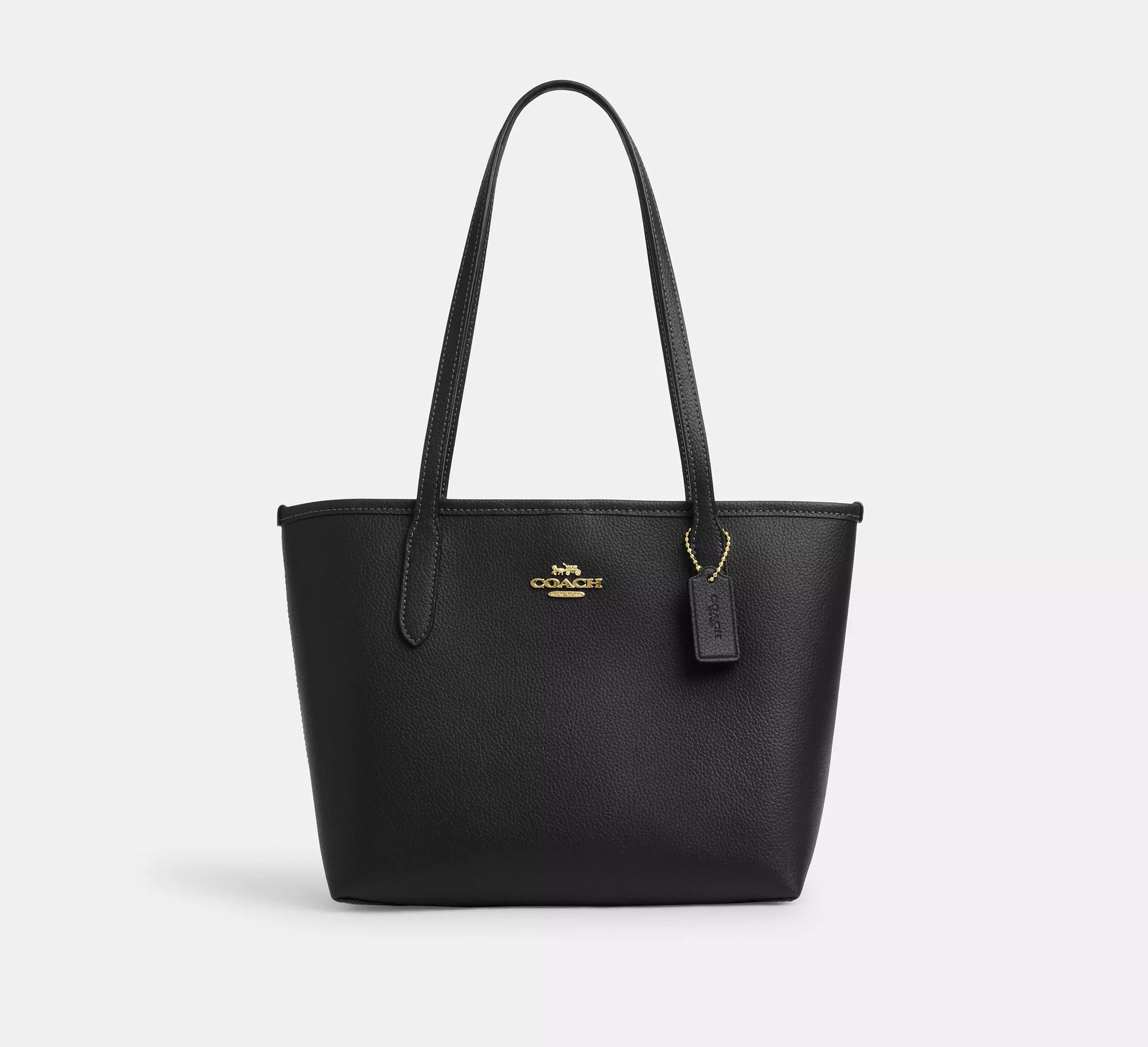 Coach Small City Tote Bag Gold/Black