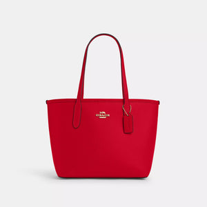 Coach Small City Tote Bag Bold Red