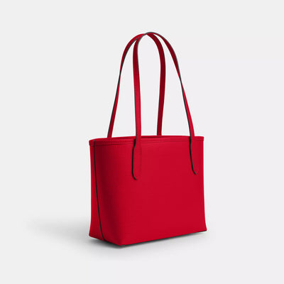 Coach Small City Tote Bag Bold Red