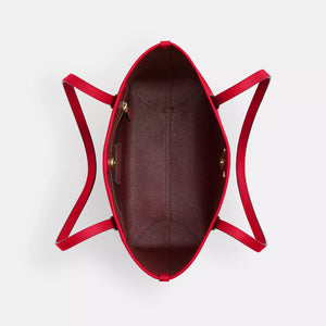 Coach Small City Tote Bag Bold Red