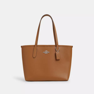 Coach Small City Tote Bag Light Saddle