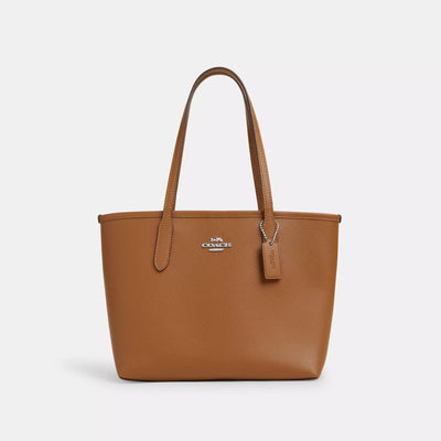 Coach Small City Tote Bag Light Saddle
