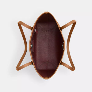 Coach Small City Tote Bag Light Saddle