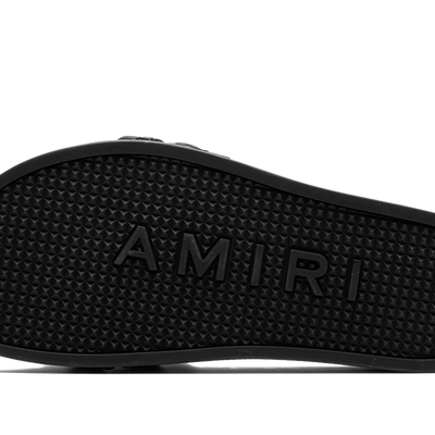 Amiri Bandana Moulded Slides Black Black