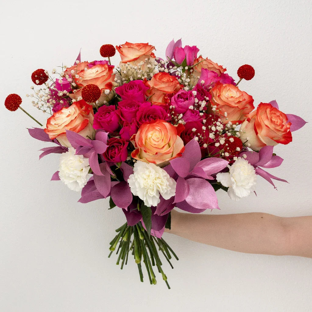 Cupid's Flirty Pink Flower Bouquet