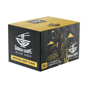 Gamer Soups Instant Noodles - Curry (24 Cup Box)