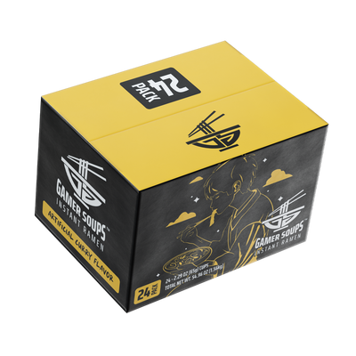 Gamer Soups Instant Noodles - Curry (24 Cup Box)